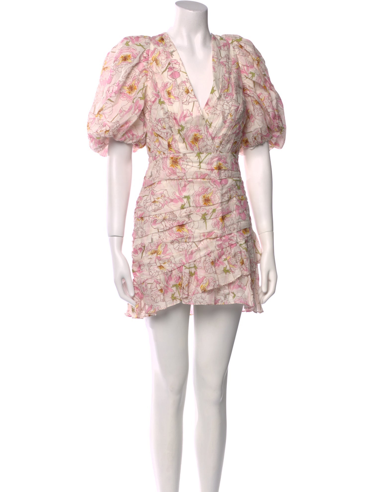 SAU LEE Floral Print Mini Dress