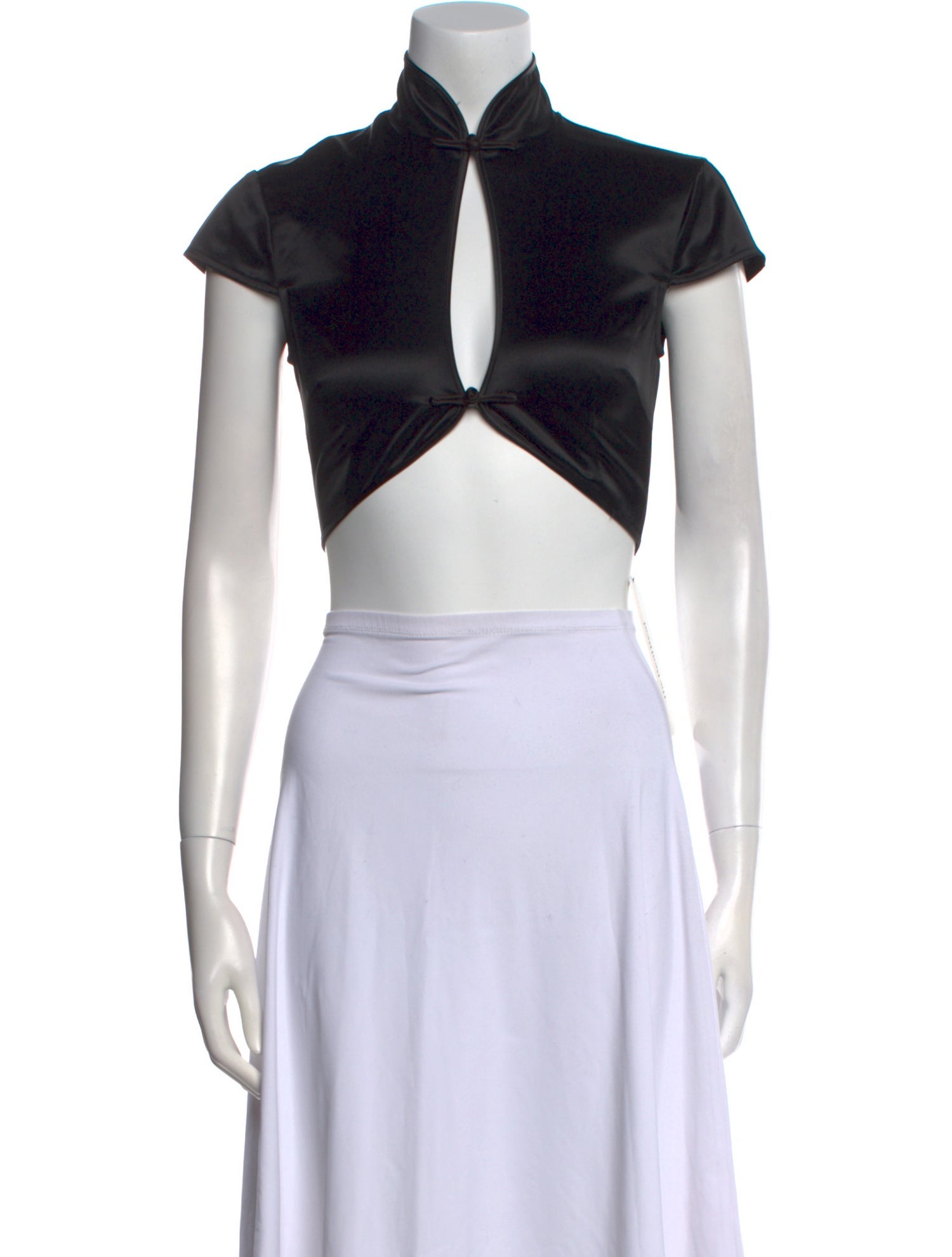 SAU LEE Mock Neck Short Sleeve Crop Top w/ Tags