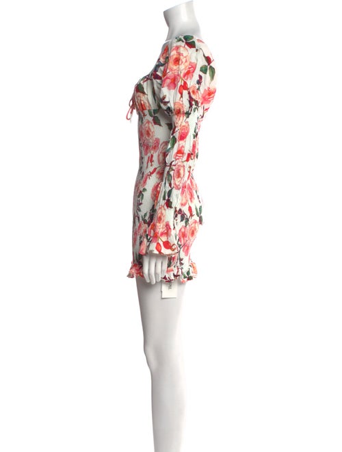 SAU LEE Floral Print Mini Dress