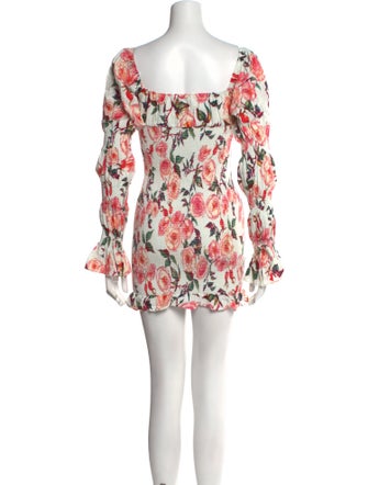 SAU LEE Floral Print Mini Dress