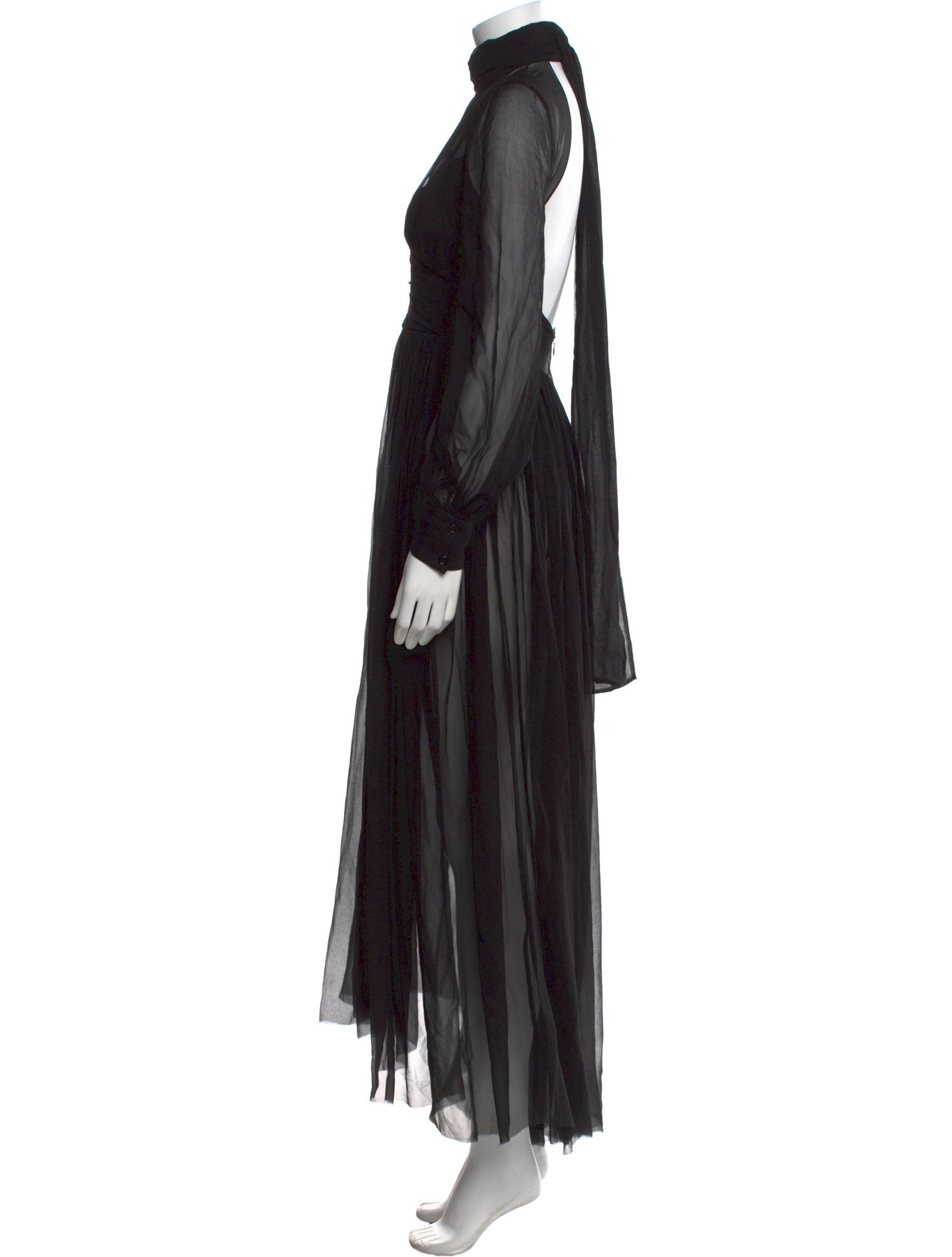 SAU LEE Mock Neck Long Dress