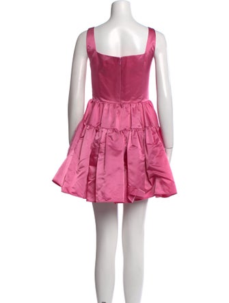 SAU LEE Square Neckline Mini Dress