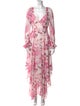 SAU LEE Floral Print Long Dress