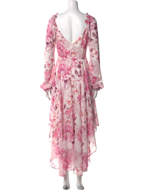 SAU LEE Floral Print Long Dress
