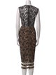 SAU LEE Lace Pattern Midi Length Dress