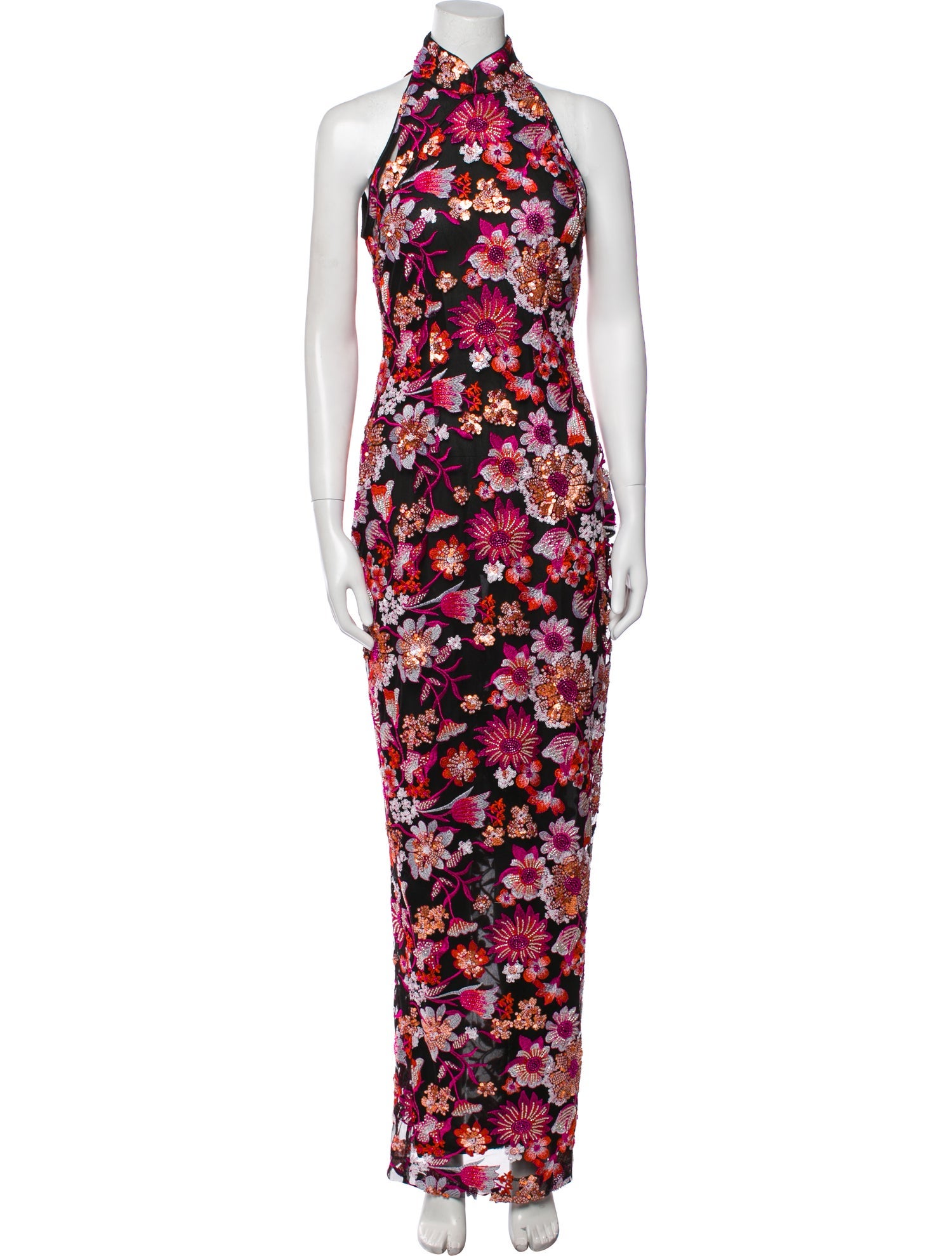 SAU LEE Floral Print Long Dress