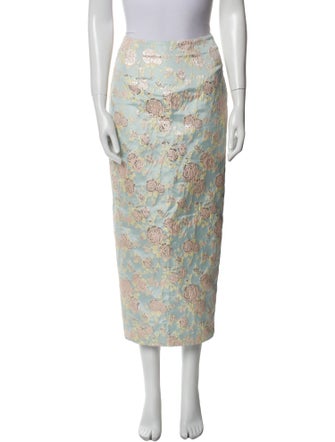 SAU LEE Printed Midi Length Skirt