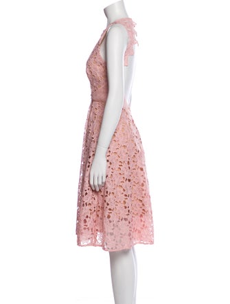 SAU LEE Lace Pattern Midi Length Dress