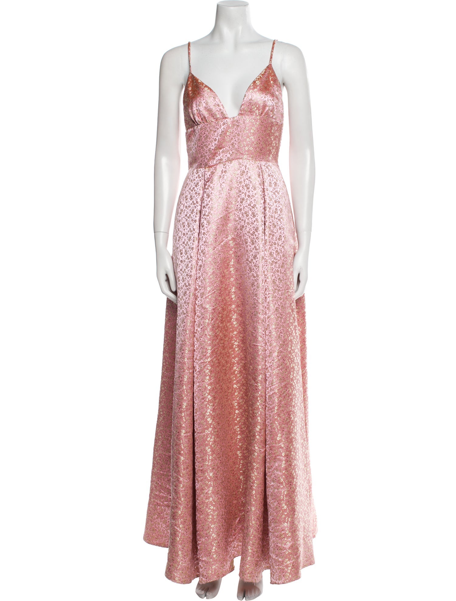 SAU LEE V-Neck Long Dress