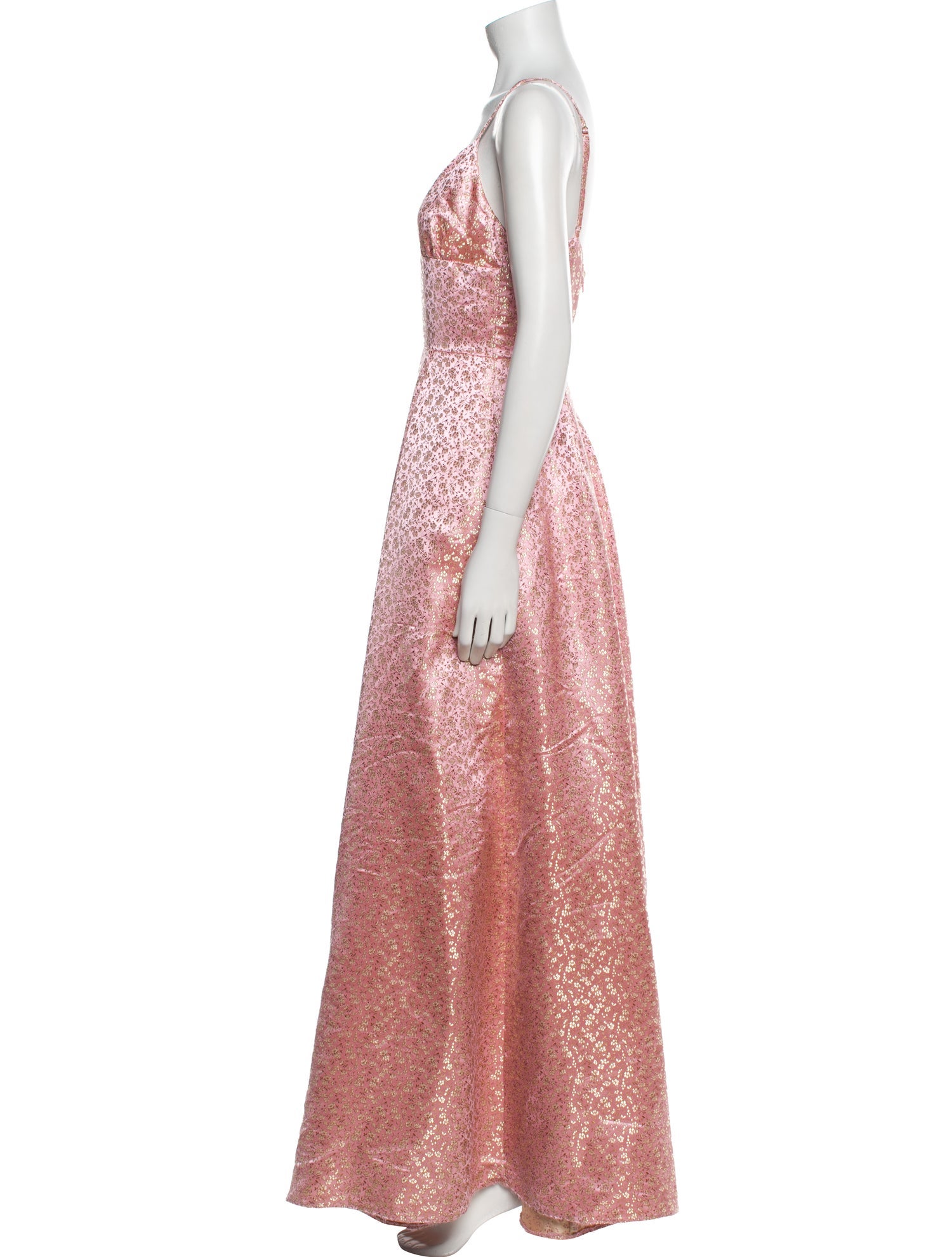 SAU LEE V-Neck Long Dress