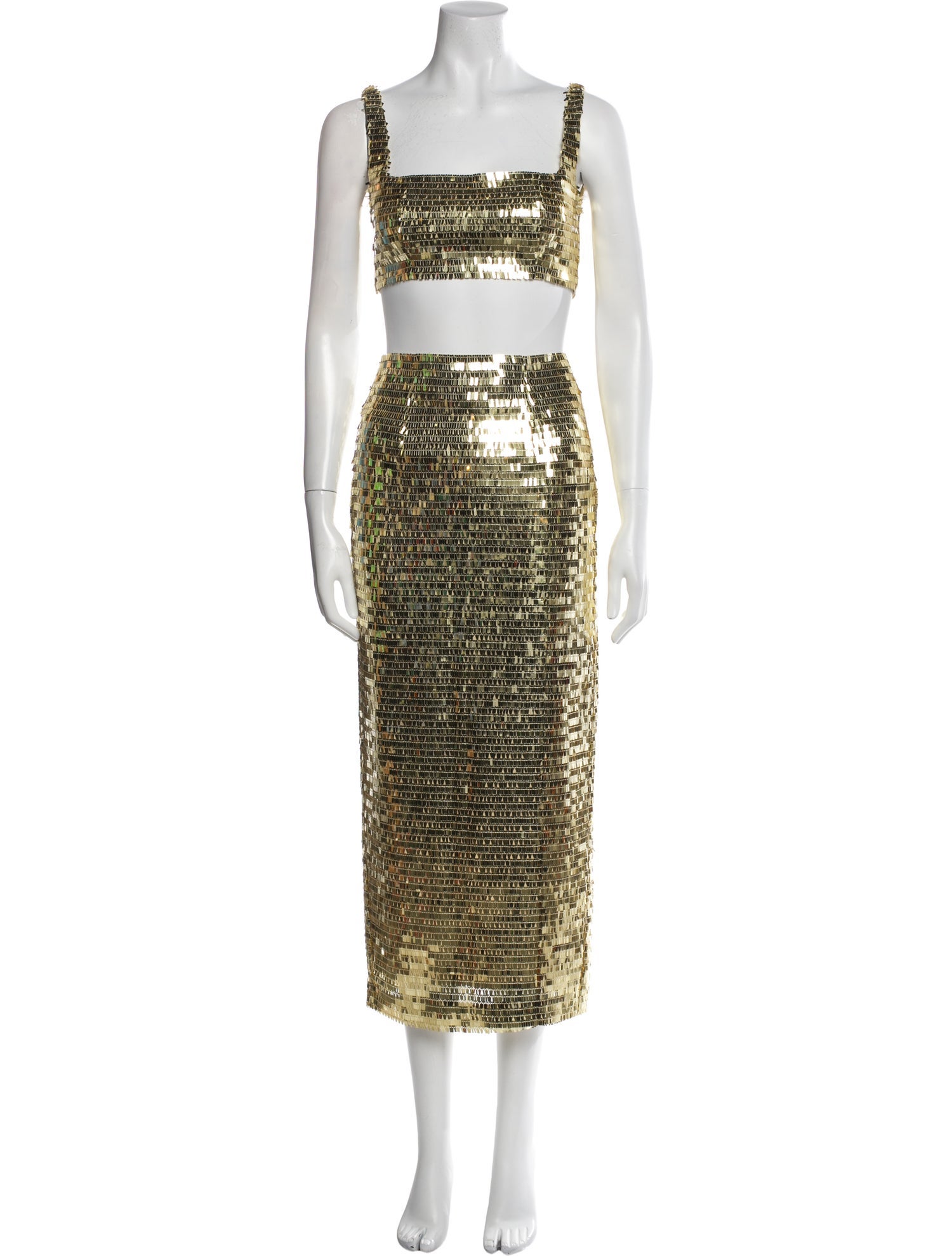 SAU LEE Glitter Accents Skirt Set