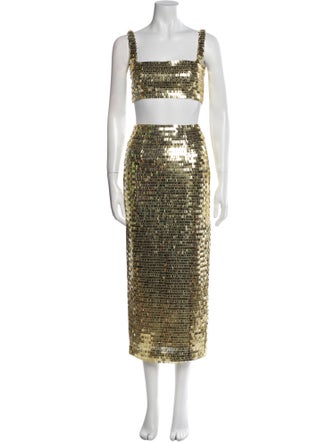 SAU LEE Glitter Accents Skirt Set