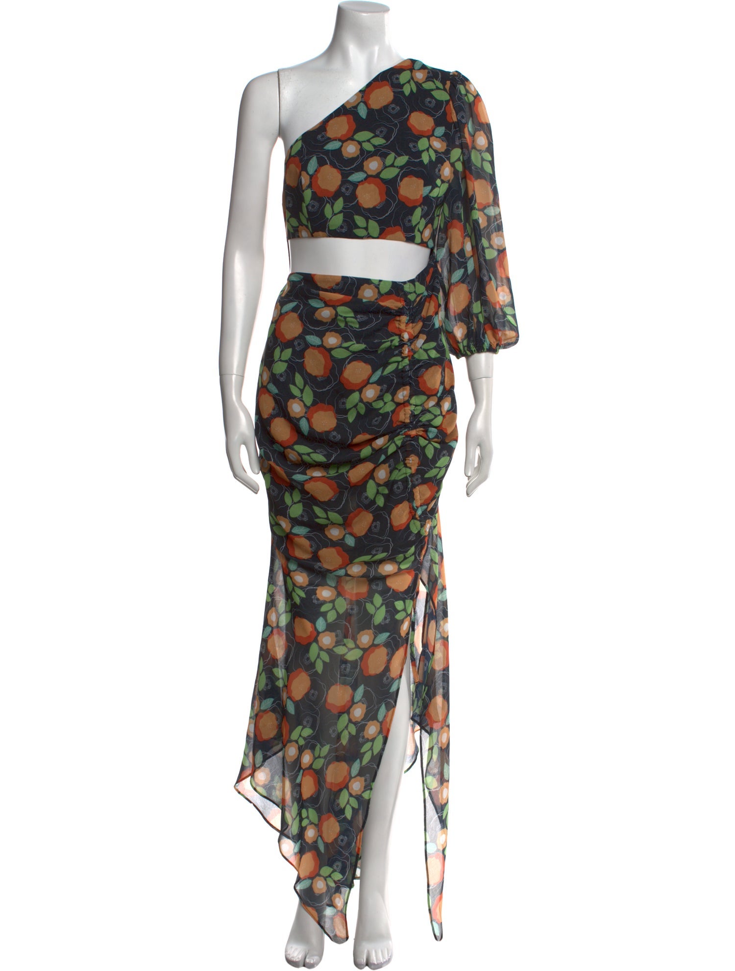 SAU LEE Floral Print Long Dress