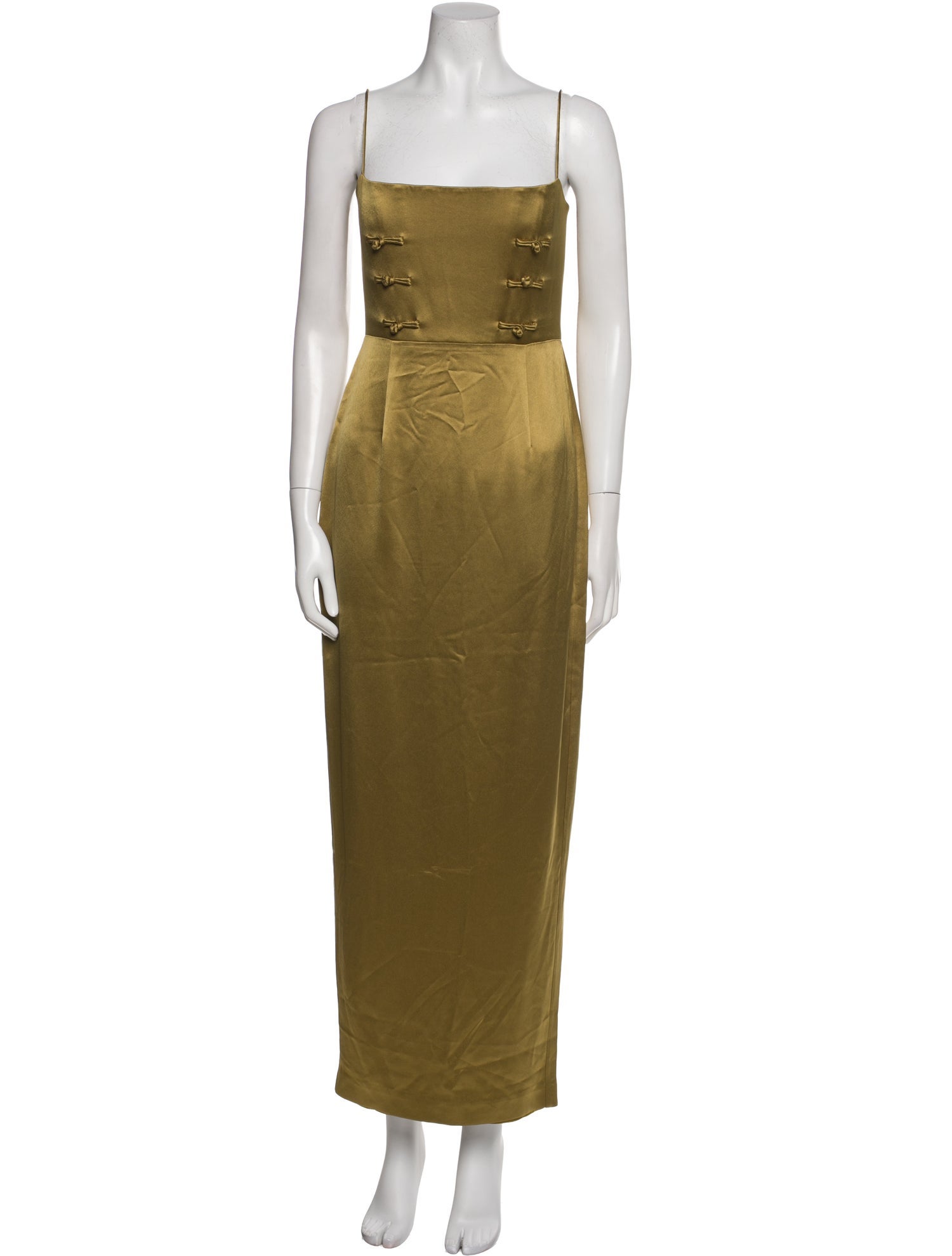 SAU LEE Square Neckline Long Dress