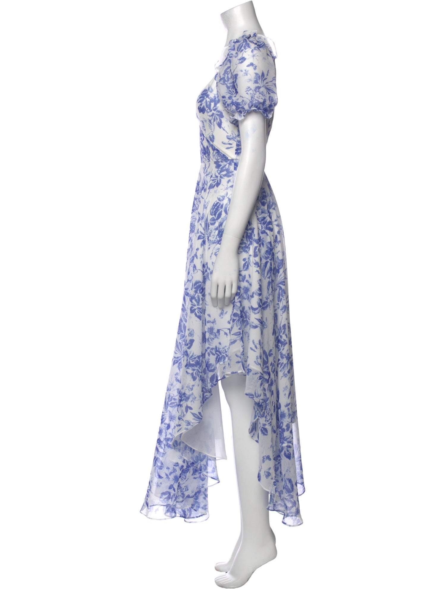 SAU LEE Floral Print Midi Length Dress