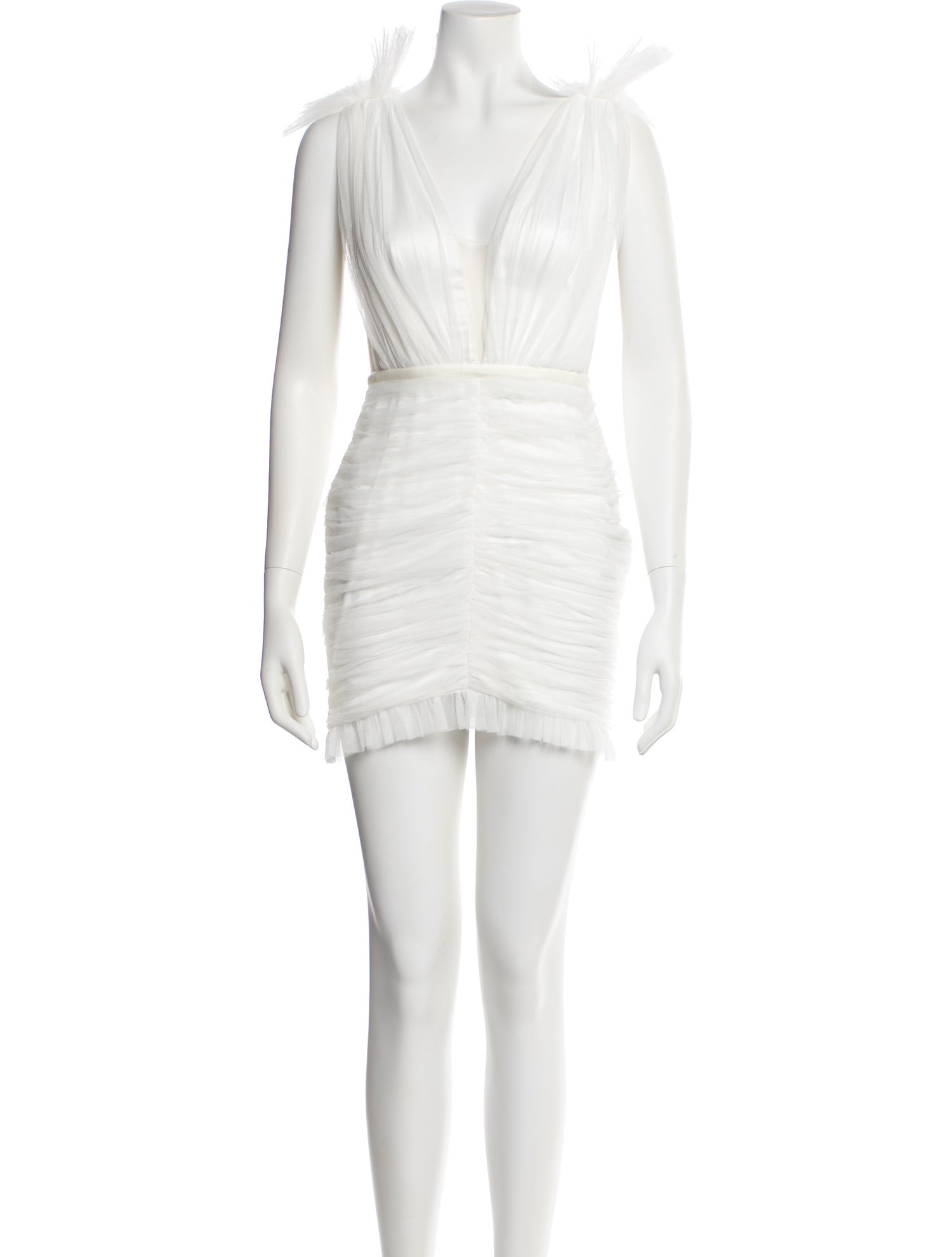 SAU LEE V-Neck Mini Dress