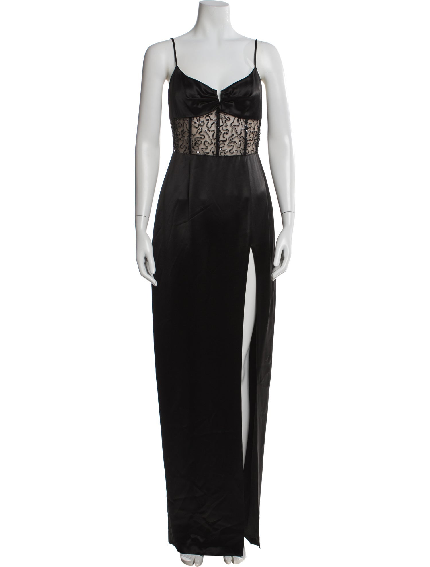 SAU LEE V-Neck Long Dress - Black Dresses, Clothing - WSLAE20930 | The  RealReal