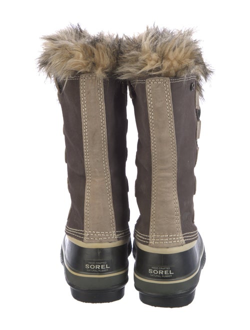 SLOAN Suede Faux Fur Trim Lace-Up Boots