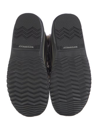 SLOAN Suede Faux Fur Trim Lace-Up Boots