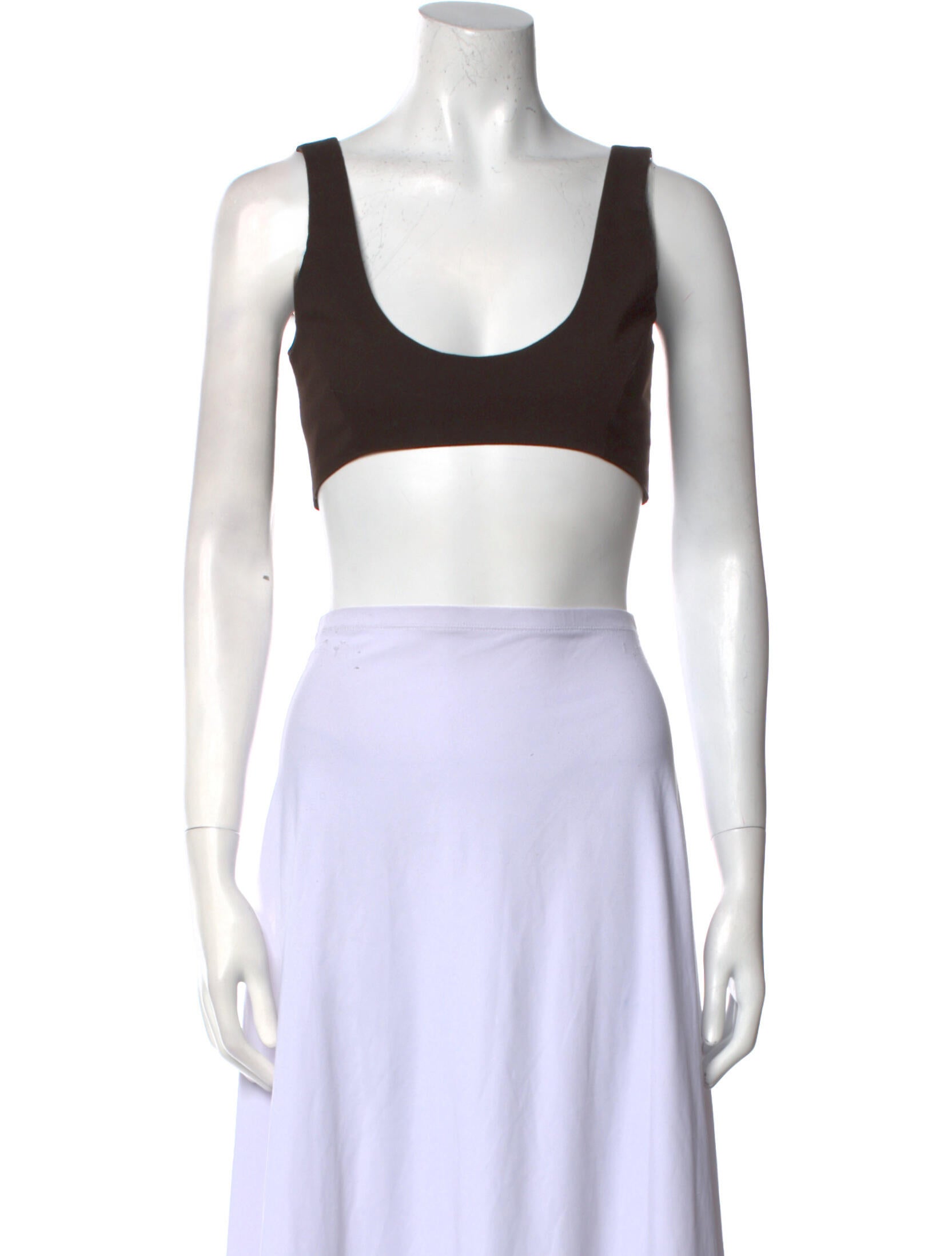 SLOAN Scoop Neck Sleeveless Crop Top