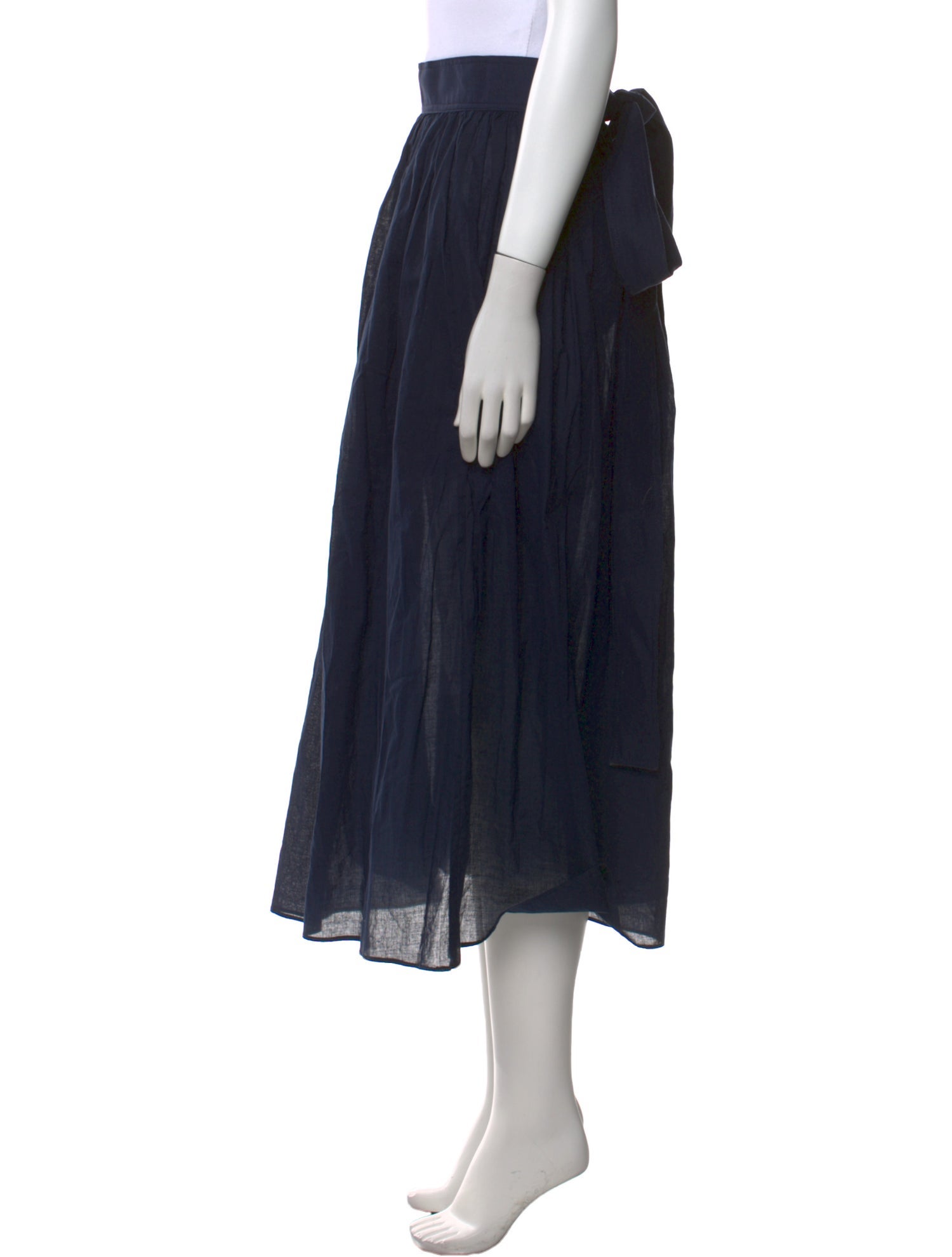 SLOAN Pleated Accents Midi Length Skirt