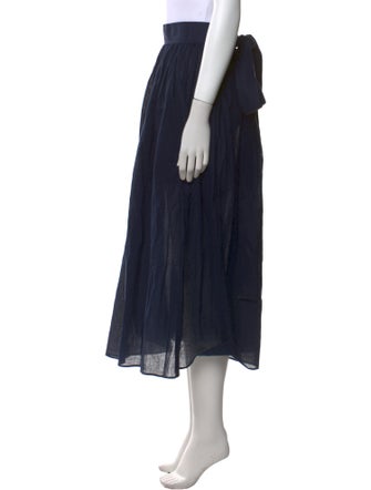 SLOAN Pleated Accents Midi Length Skirt