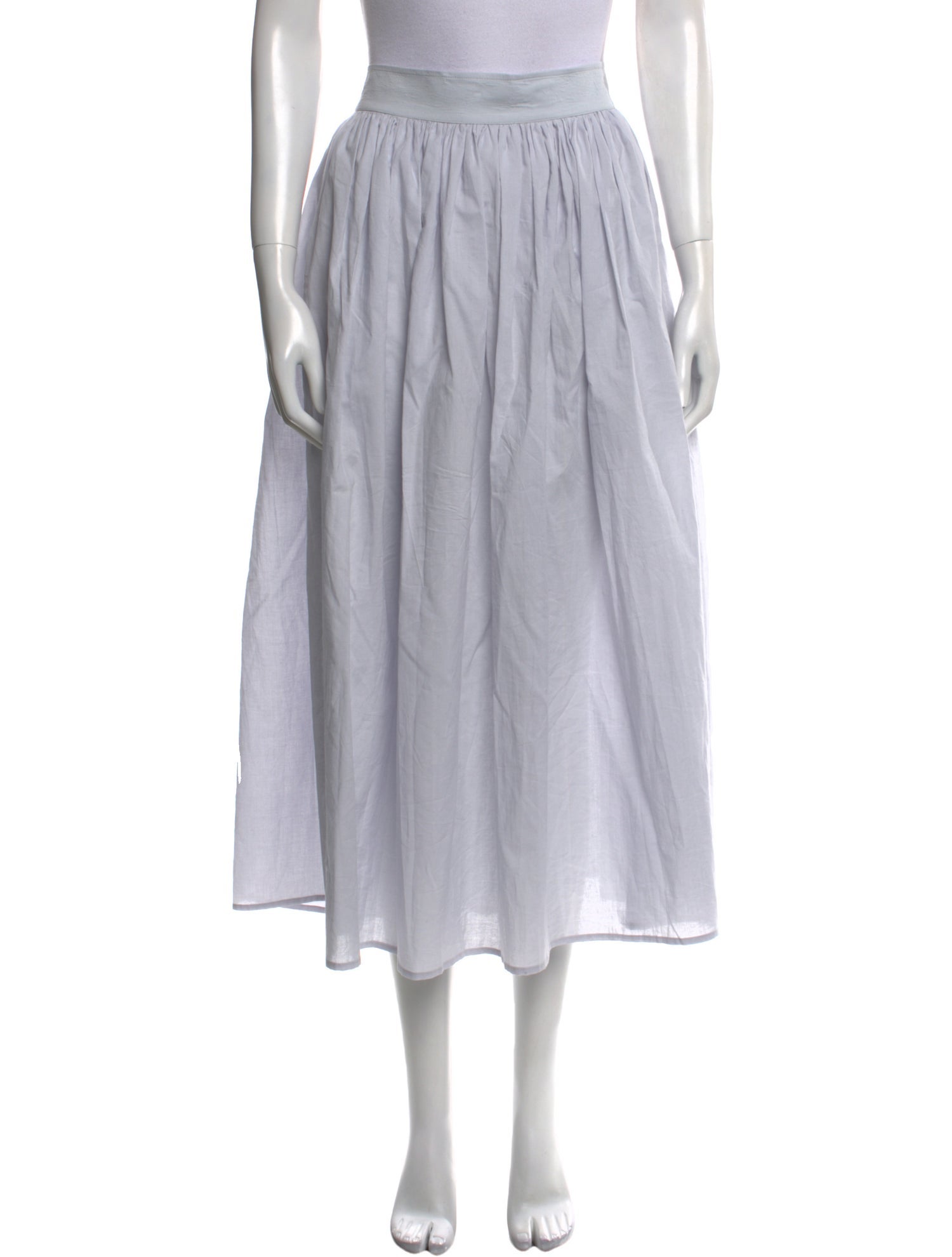 SLOAN Pleated Accents Midi Length Skirt