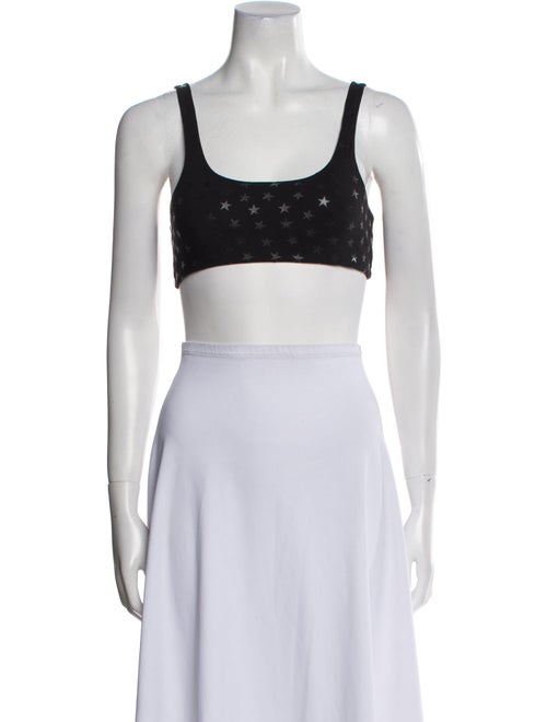Saint Laurent x Alo Yoga Printed Square Neckline Crop Top