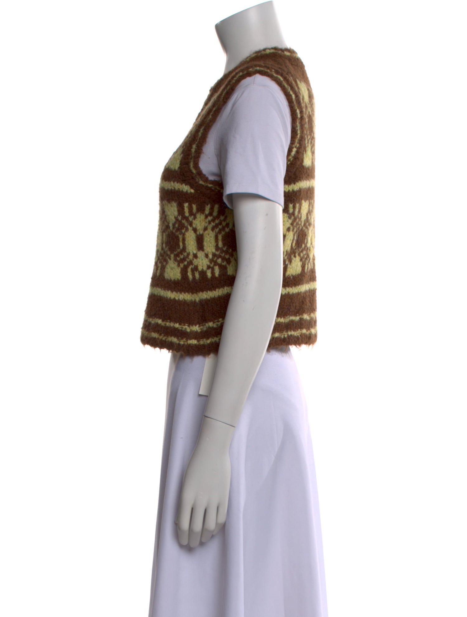 Alexa Chung Printed V-Neck Sweater