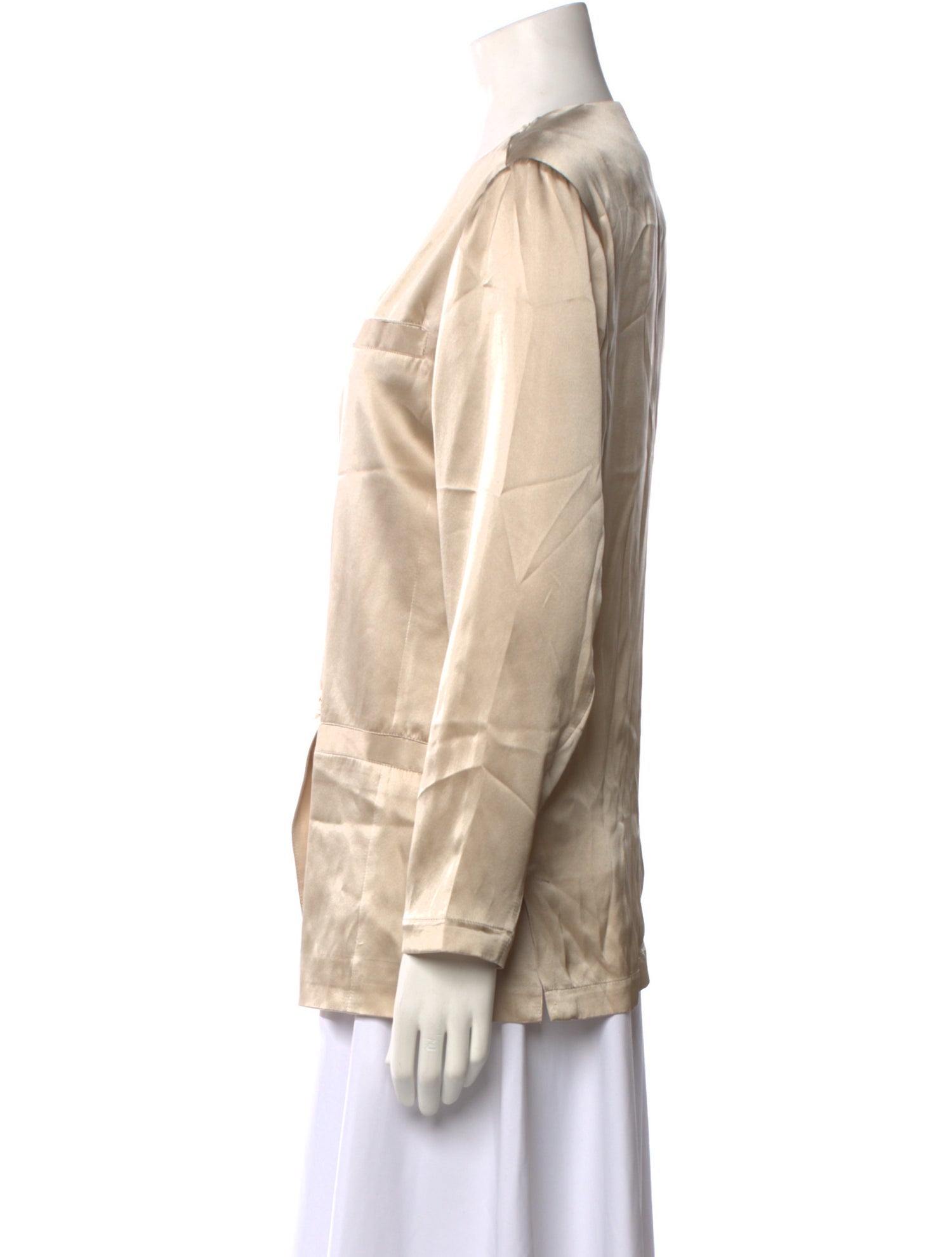 Silk Laundry Silk V-Neck Blouse