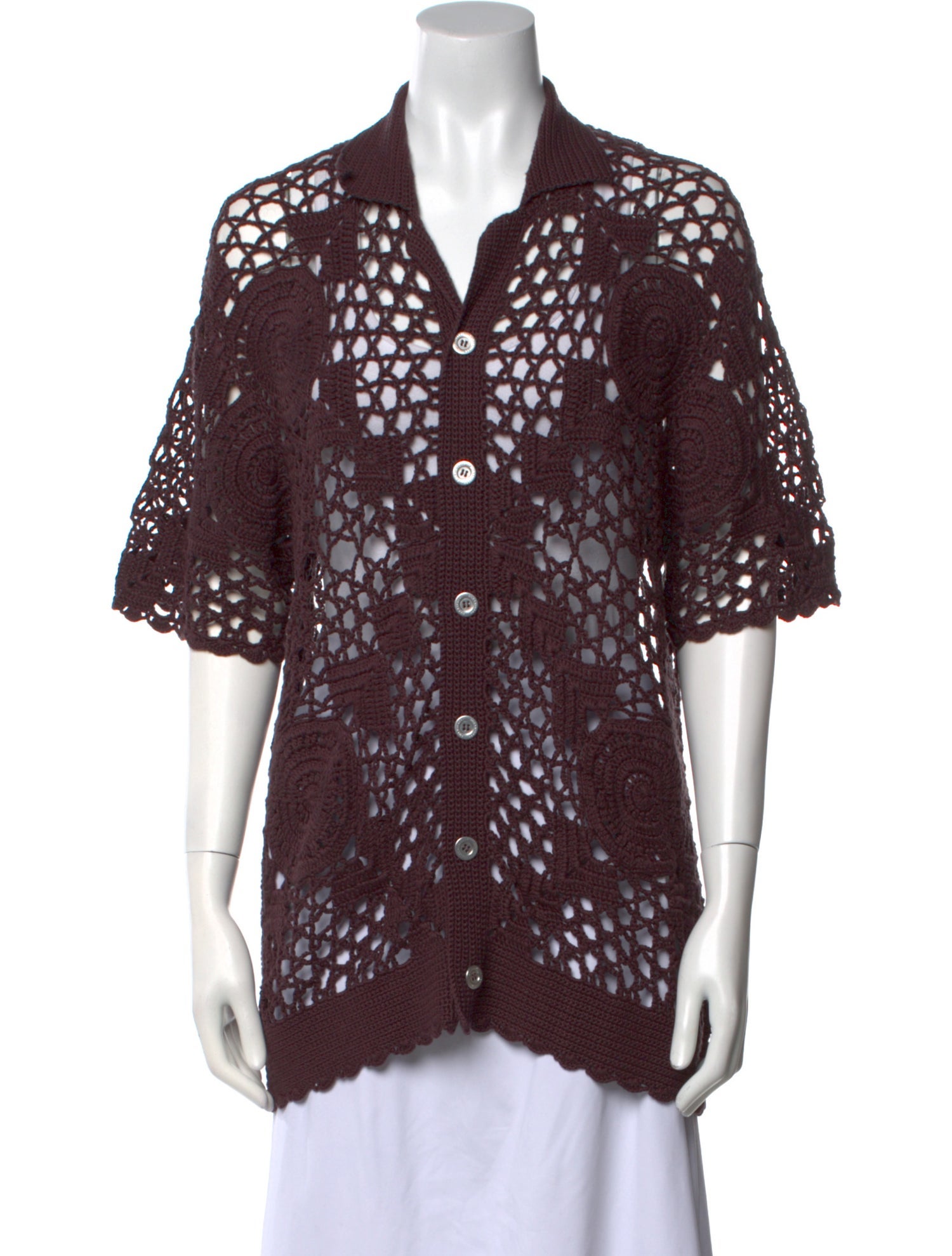 Silk Laundry Printed V-Neck Sweater