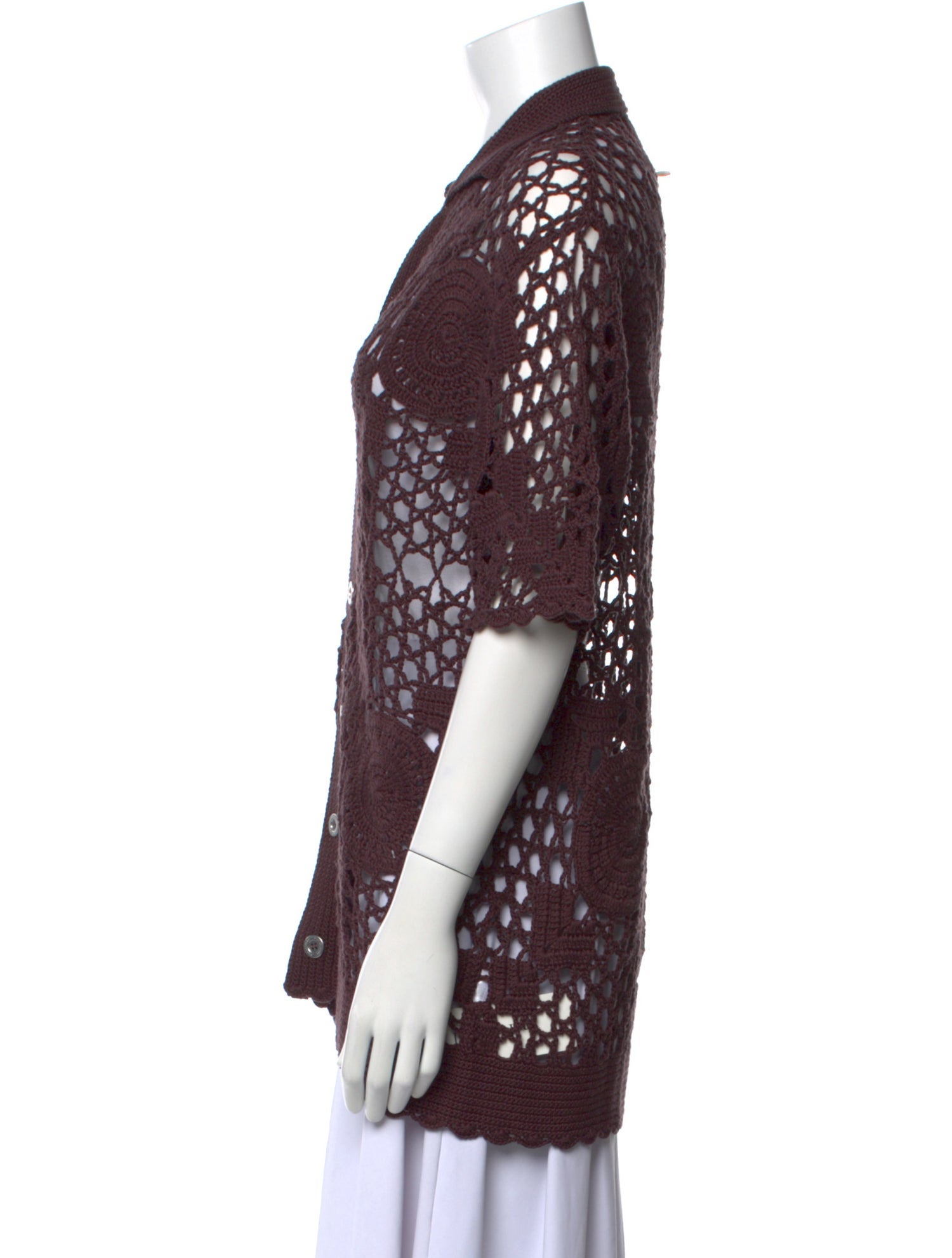 Silk Laundry Printed V-Neck Sweater