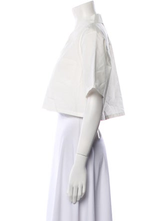 Silk Laundry Short Sleeve Crop Top