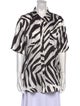 Silk Laundry Silk Animal Print Button-Up Top