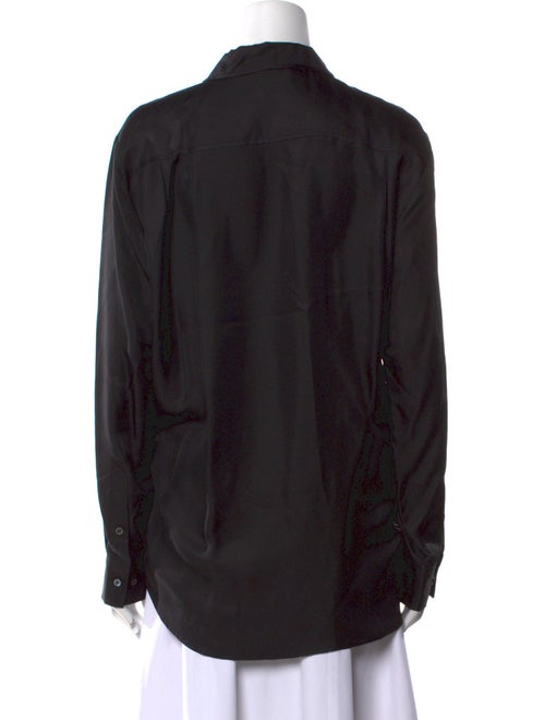 Silk Laundry Silk Long Sleeve Button-Up Top