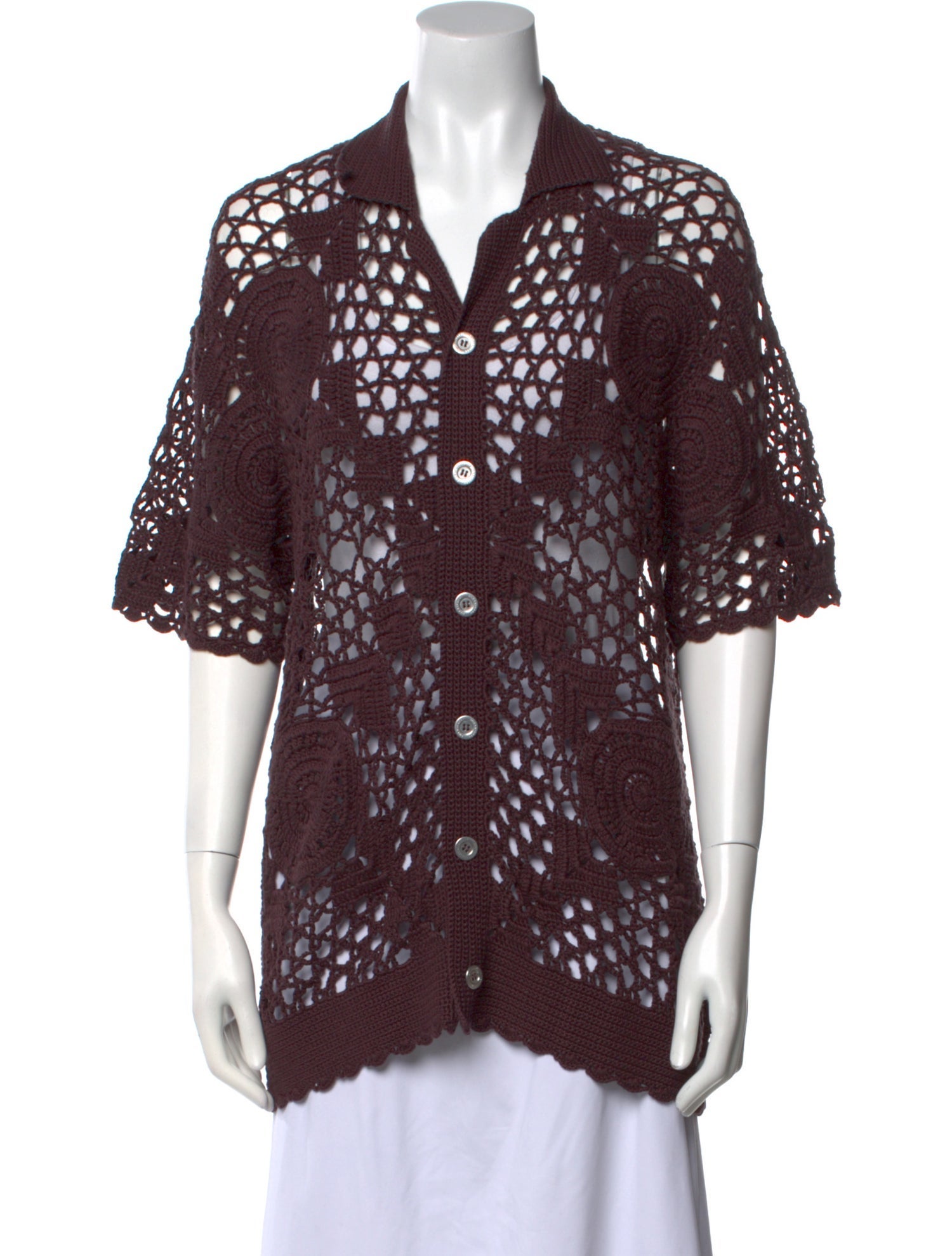 Silk Laundry Printed V-Neck Sweater