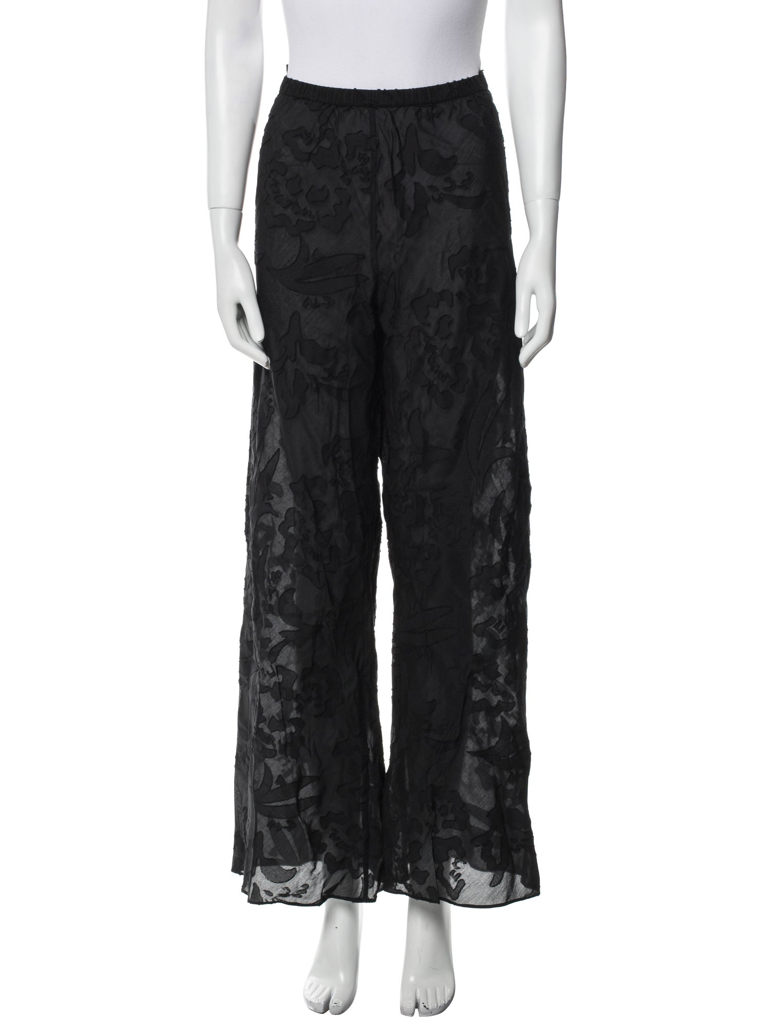 Silk Laundry Lace Pattern Wide Leg Pants w/ Tags