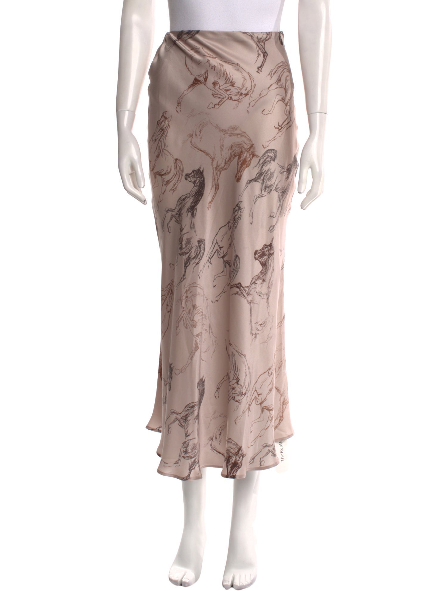 Silk Laundry Silk Midi Length Skirt