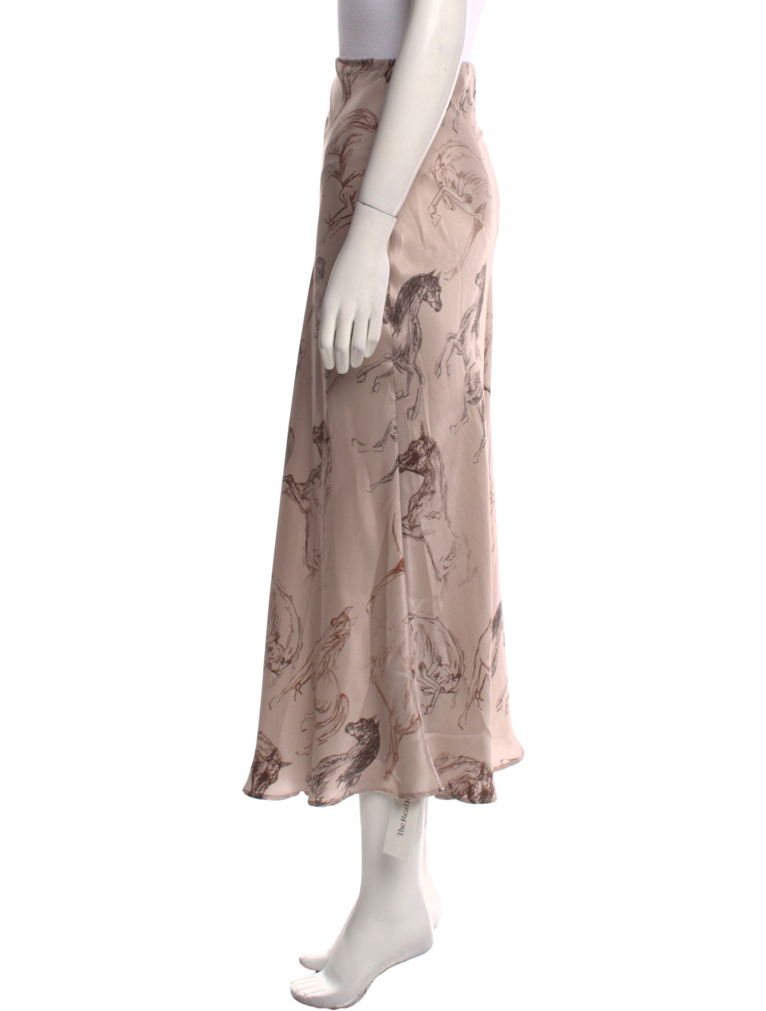 Silk Laundry Silk Midi Length Skirt