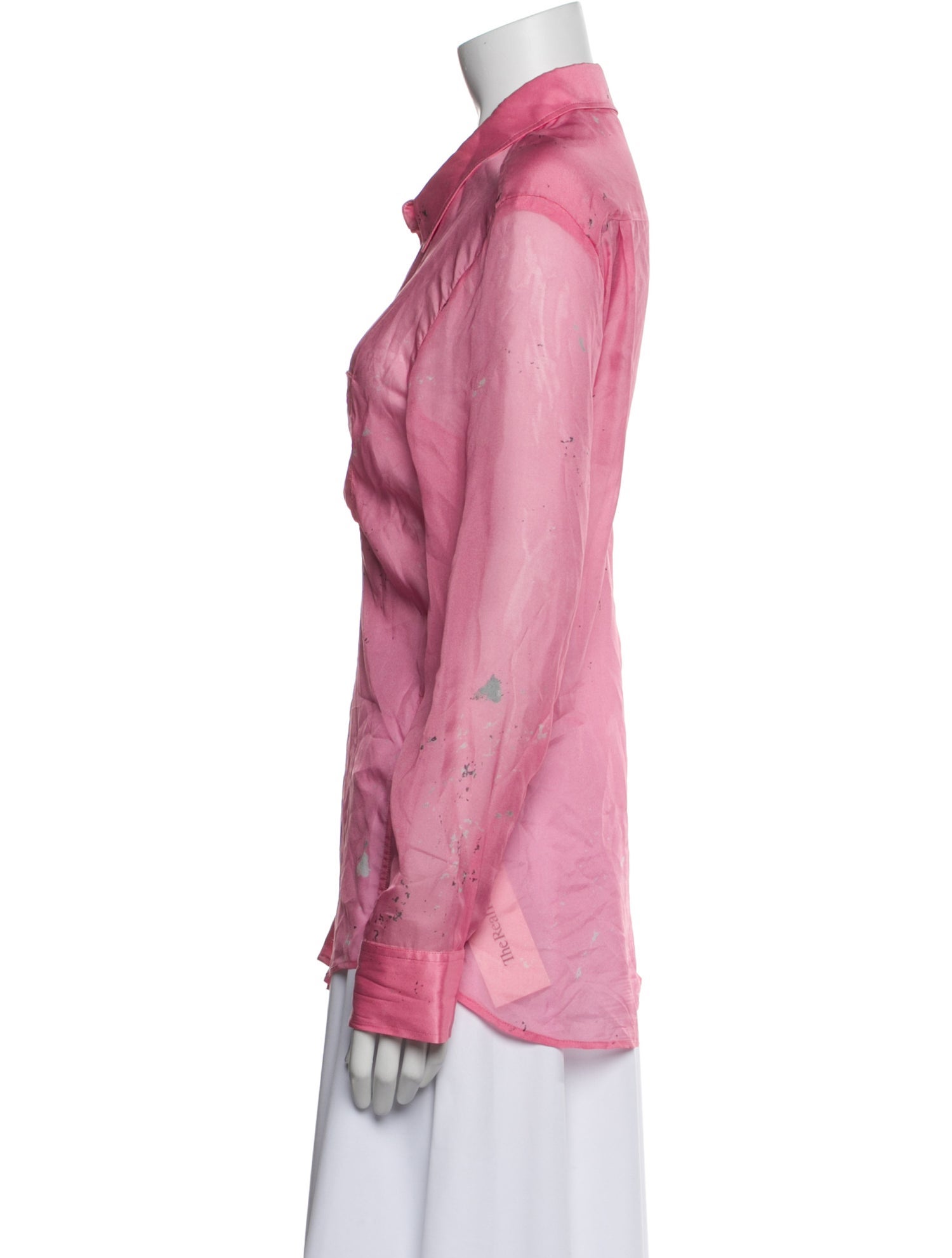 Silk Laundry Silk Long Sleeve Button-Up Top