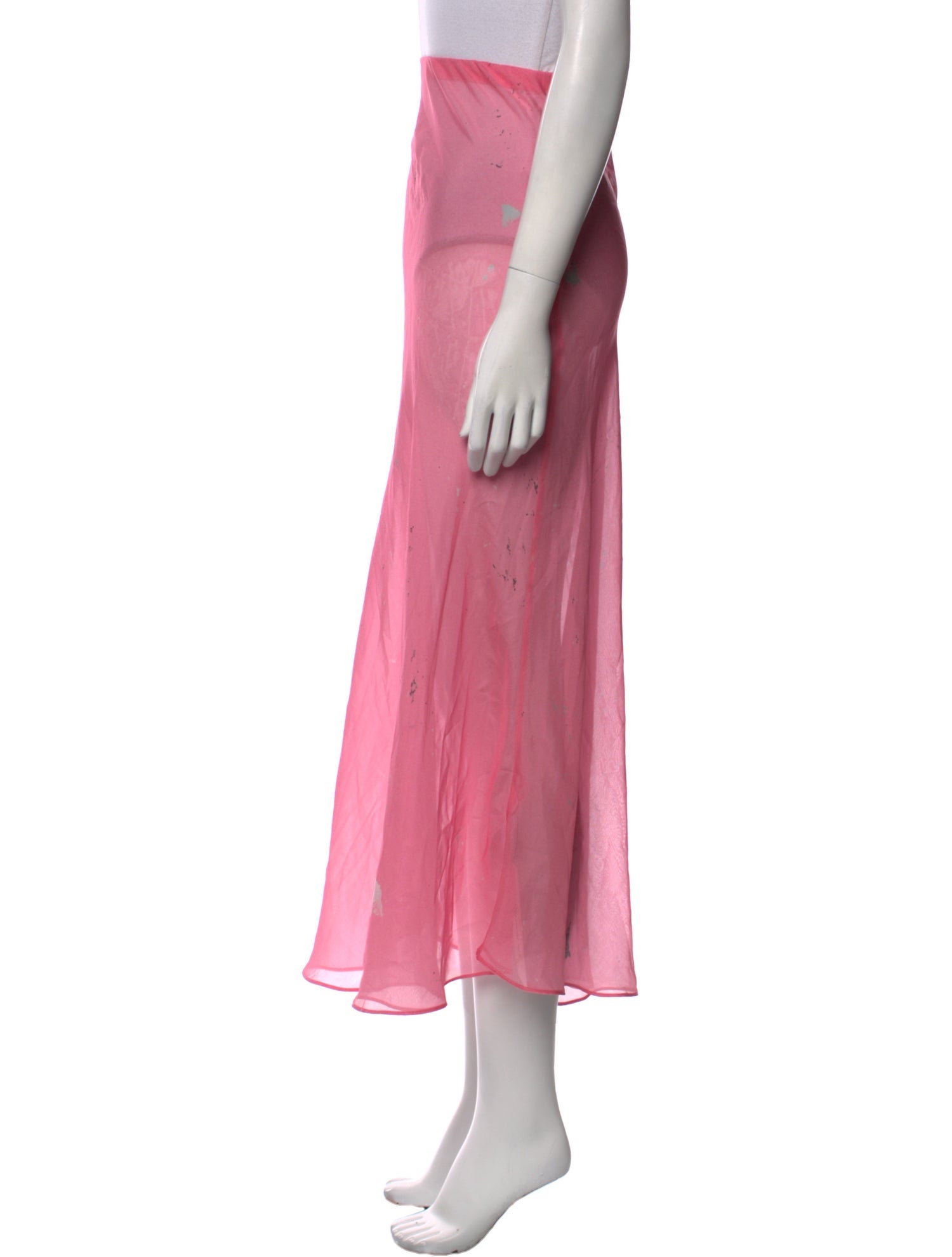 Silk Laundry Silk Midi Length Skirt