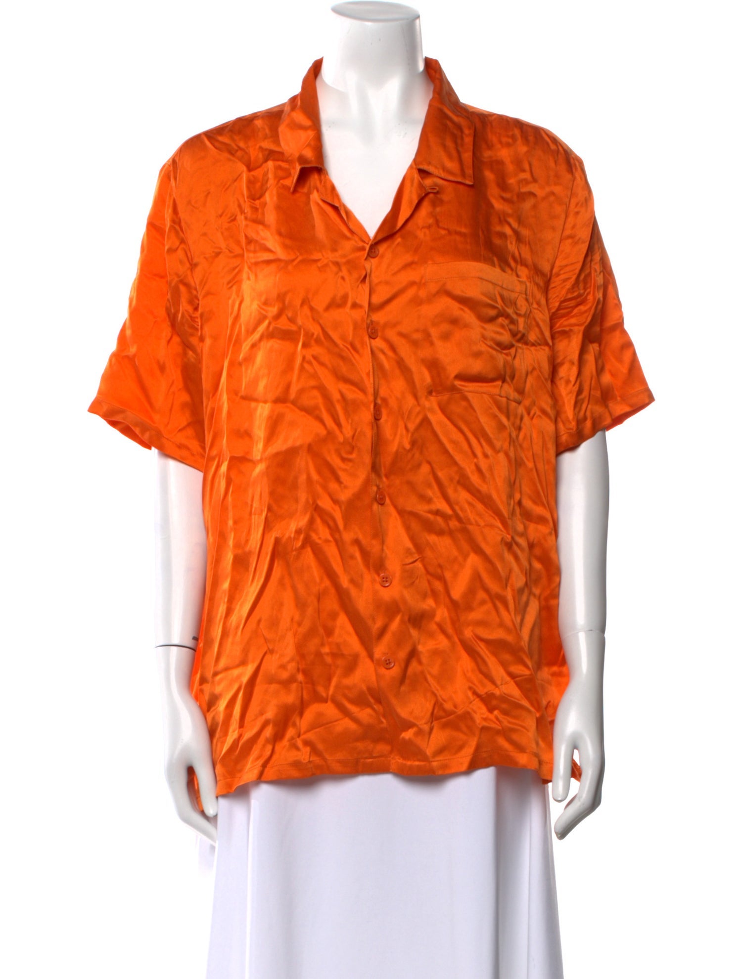Silk Laundry Silk V-Neck Button-Up Top