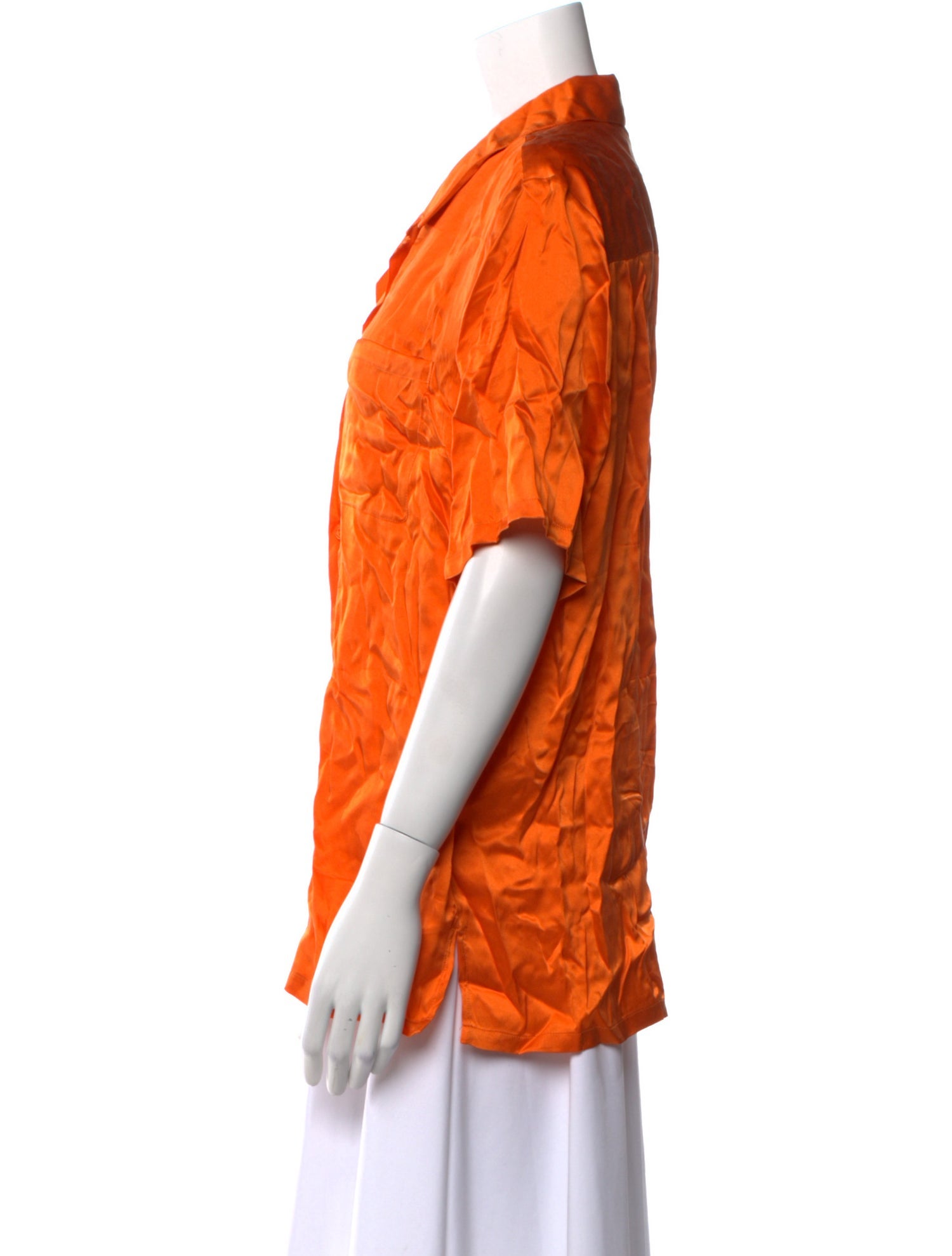 Silk Laundry Silk V-Neck Button-Up Top