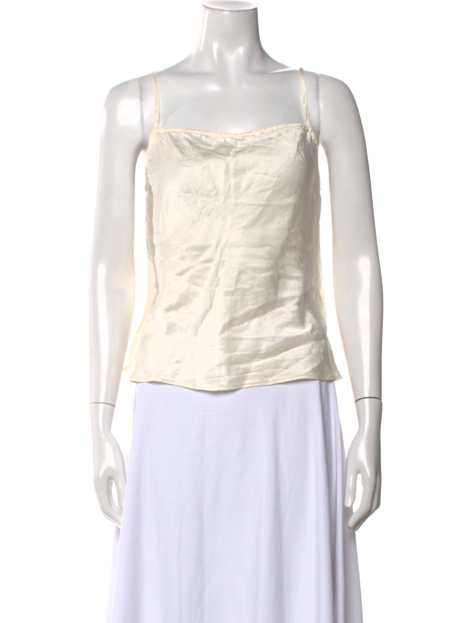 Silk Laundry Silk Square Neckline Crop Top