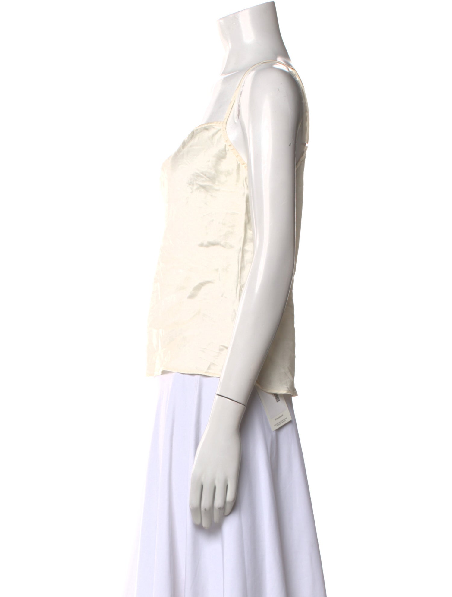 Silk Laundry Silk Square Neckline Crop Top