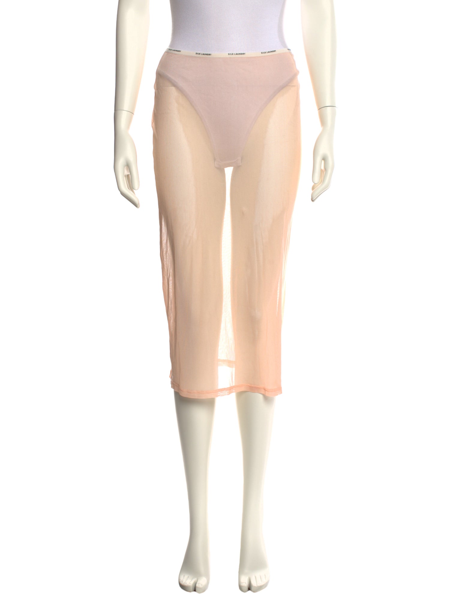 Silk Laundry Knee-Length Skirt