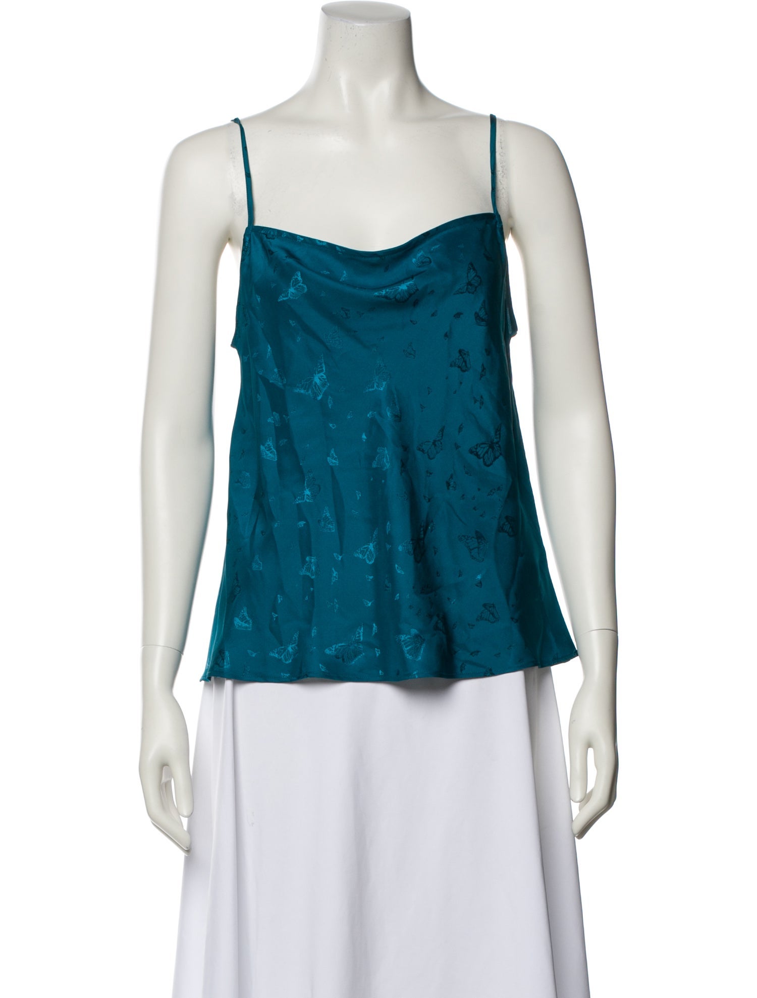 Silk Laundry Silk Cowl Neck Top