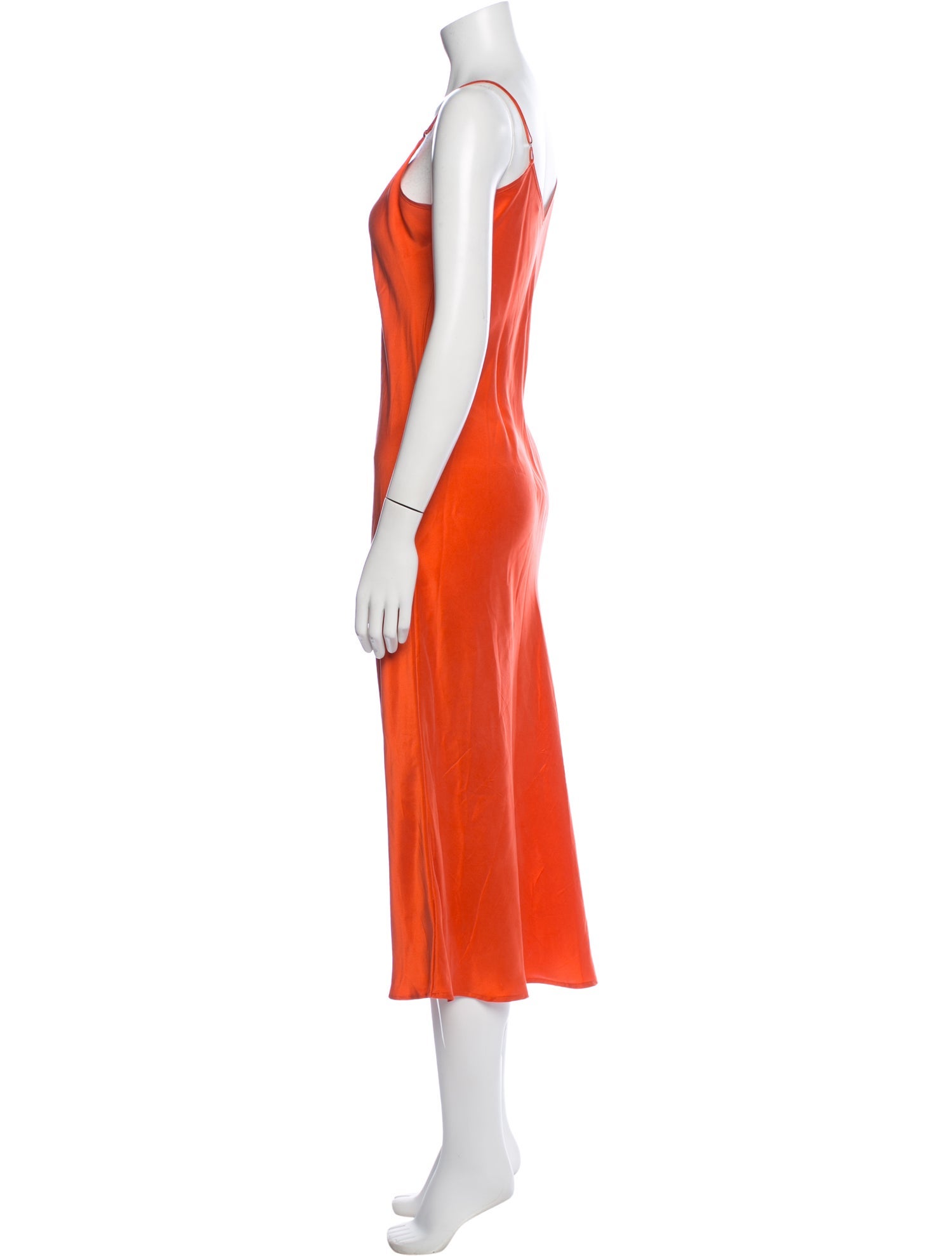 silk laundry red dress Silk Laundry Asymmetric Ruffle Slip Dress