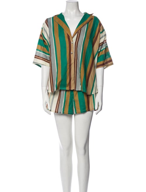 SoleilSoleil Striped Short Set