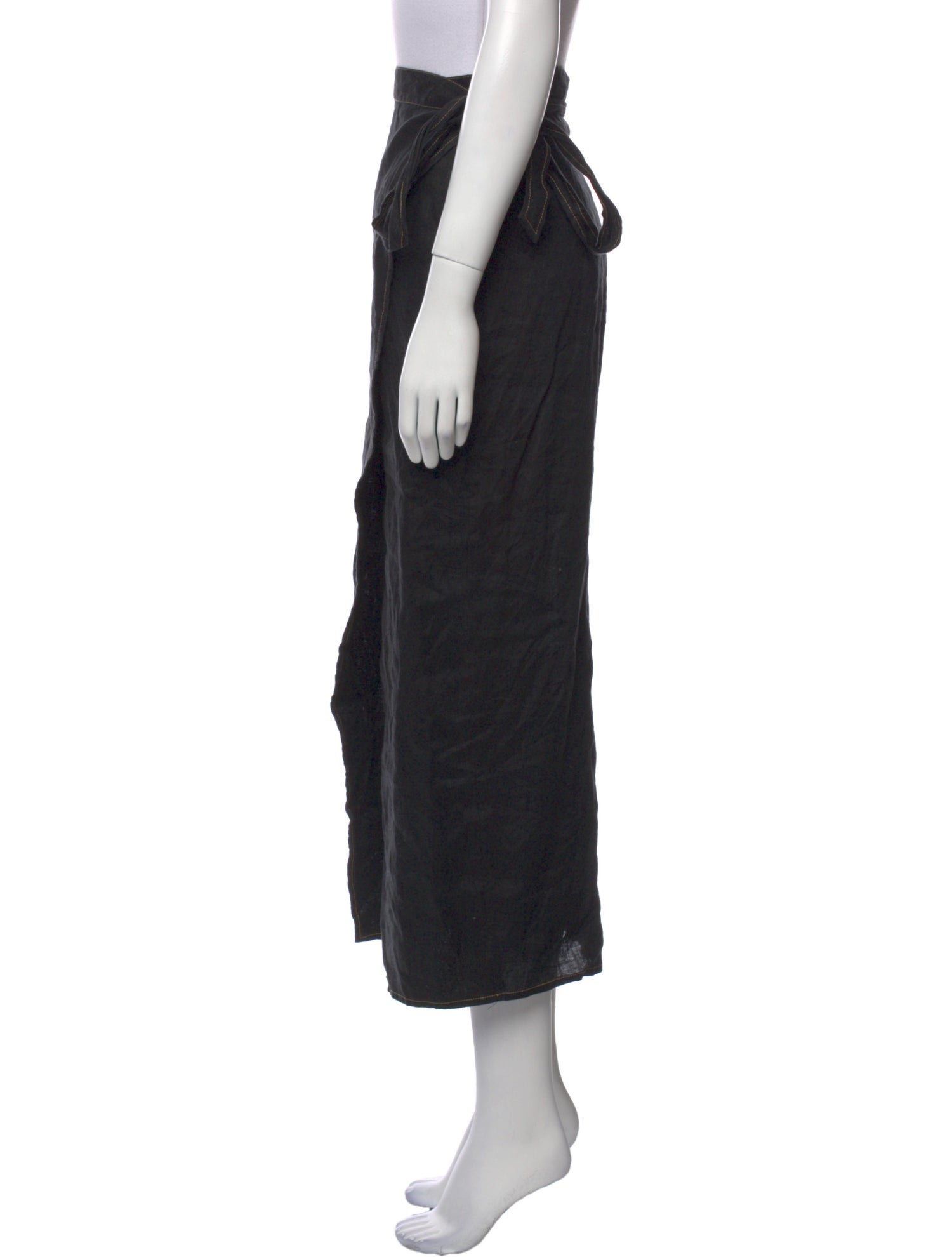 SoleilSoleil Linen Midi Length Skirt